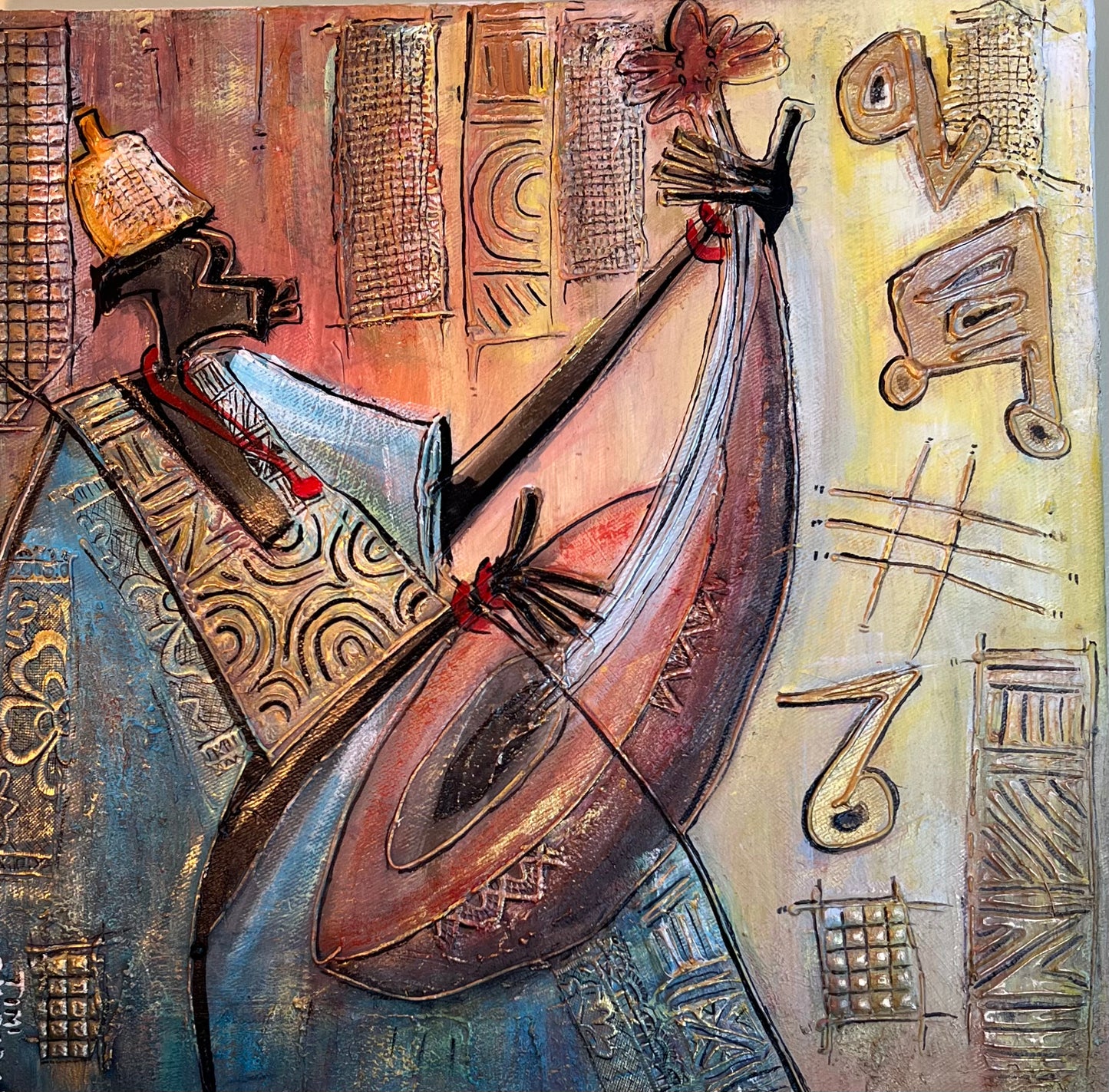 The guitarist original painting