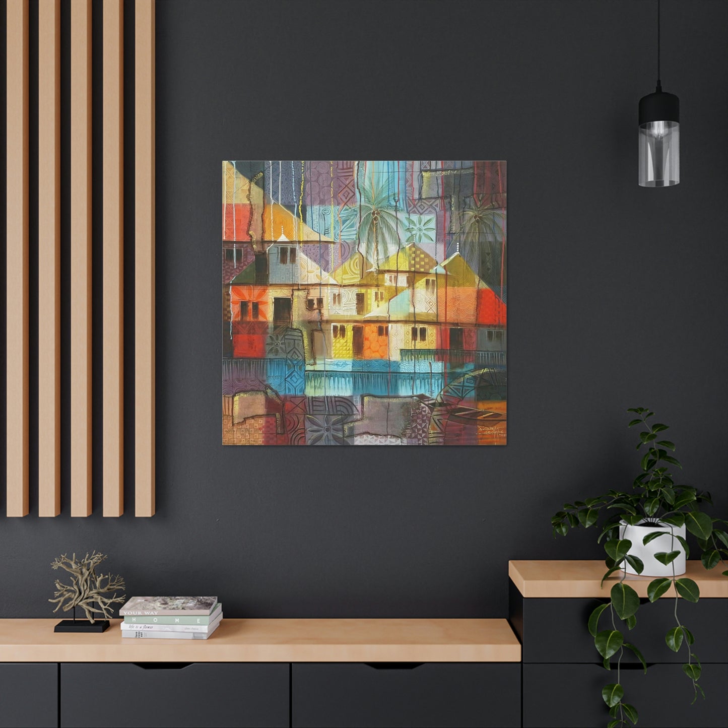 Colourful Village Setting Limited Edition Print