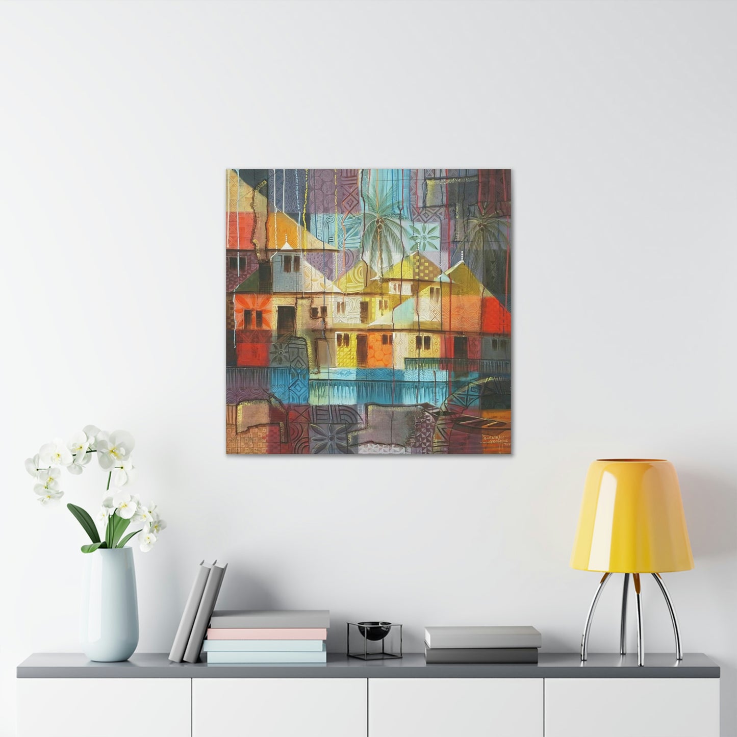 Colourful Village Setting Limited Edition Print