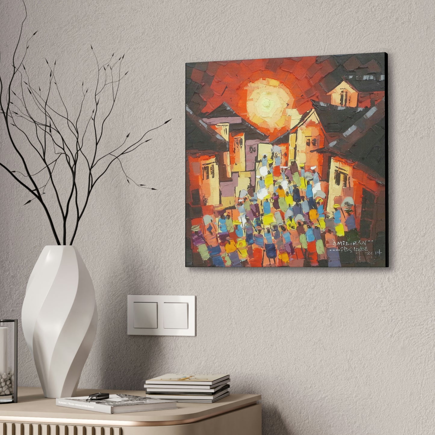 "Sun-down Village scene" Limited Edition Print