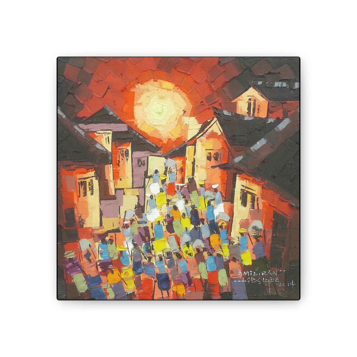 "Sun-down Village scene" Limited Edition Print