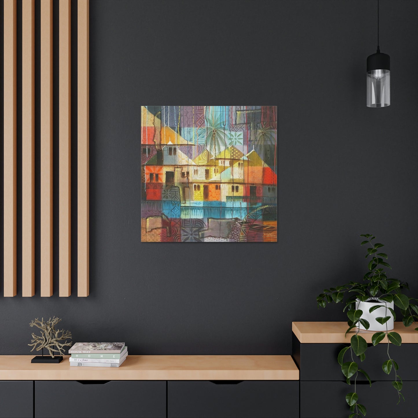 Colourful Village Setting Limited Edition Print