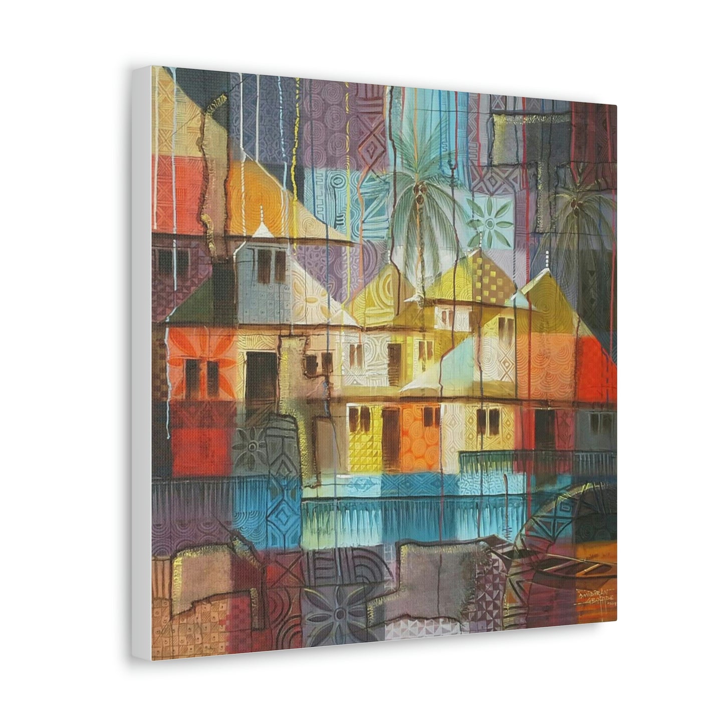 Colourful Village Setting Limited Edition Print