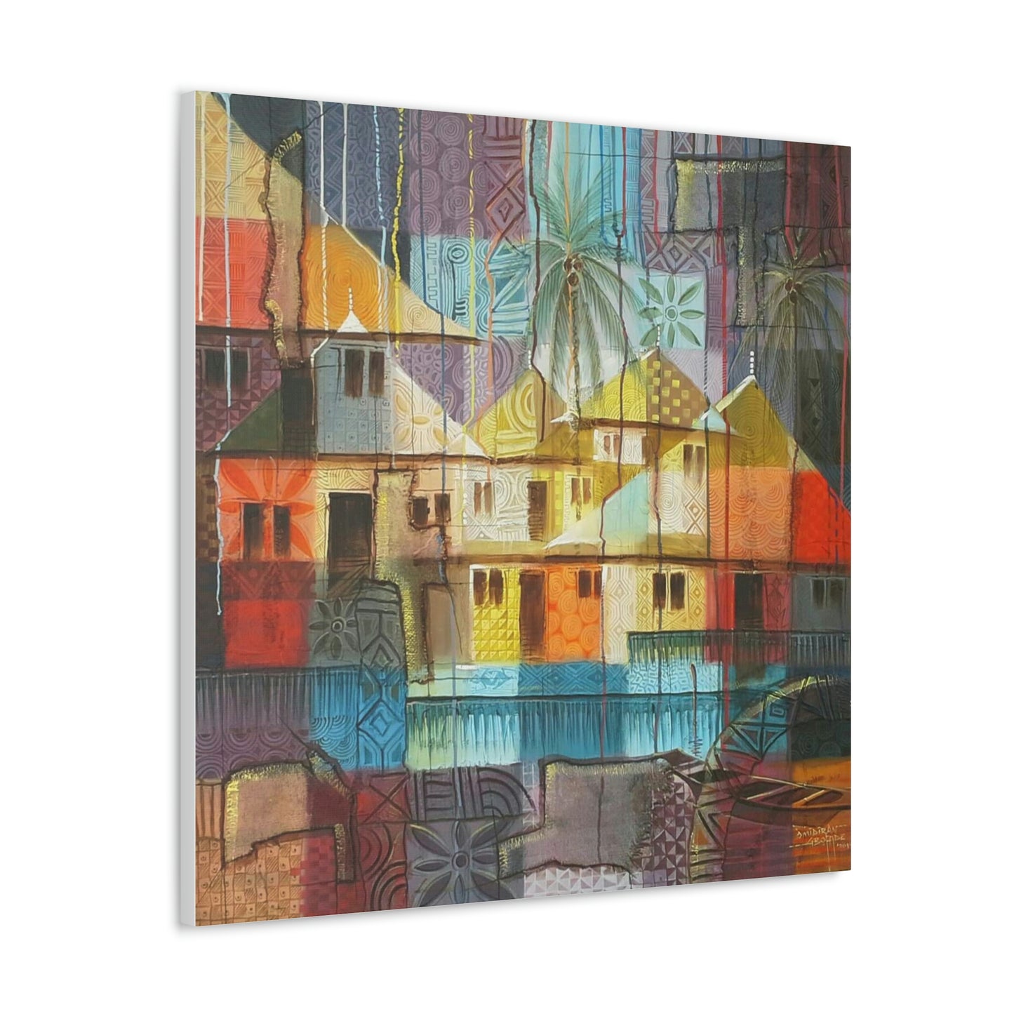 Colourful Village Setting Limited Edition Print