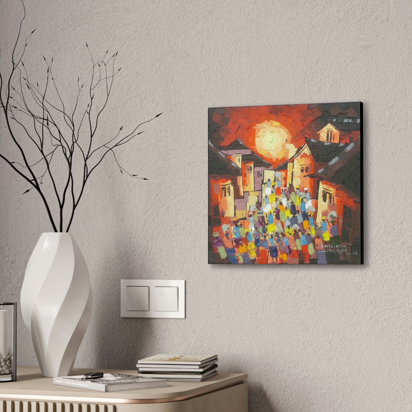 "Sun-down Village scene" Limited Edition Print