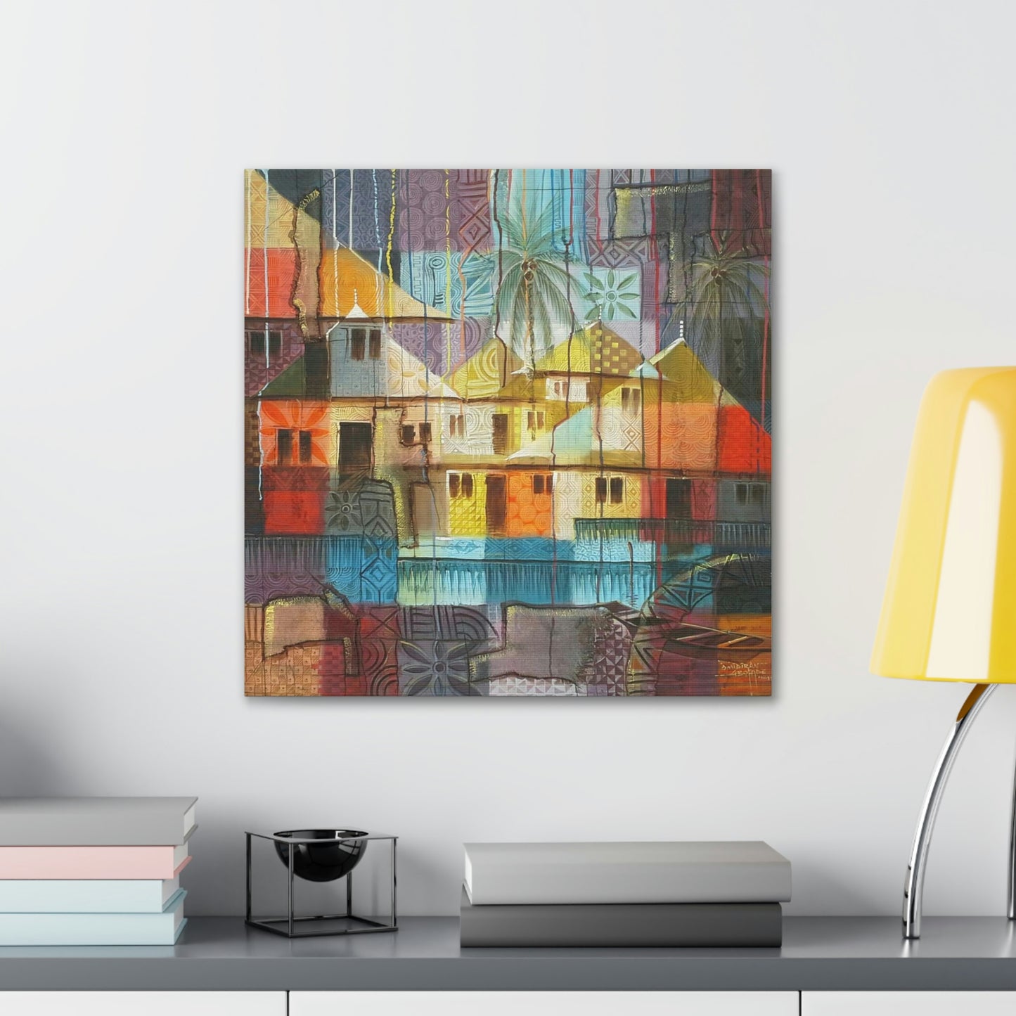 Colourful Village Setting Limited Edition Print