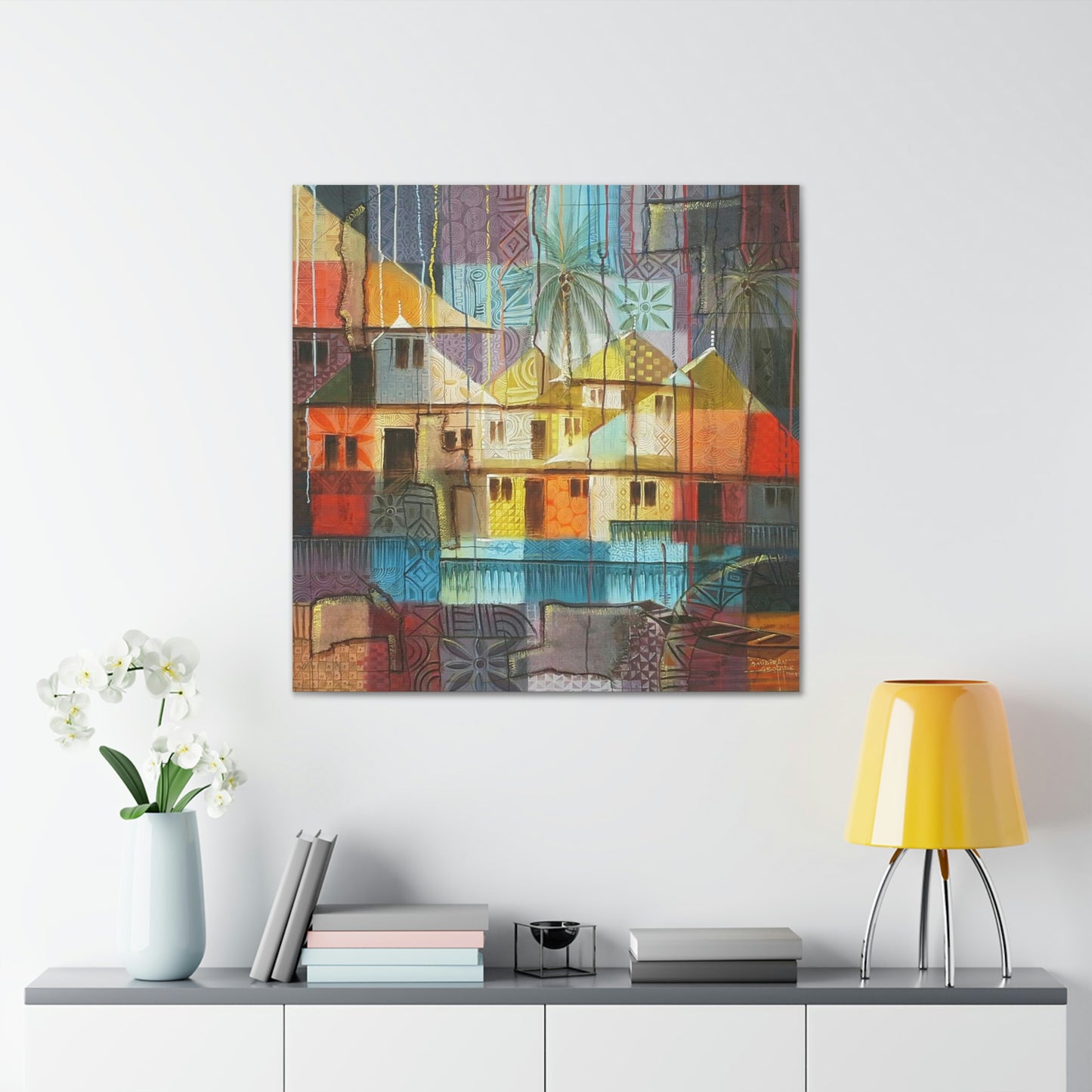 Colourful Village Setting Limited Edition Print