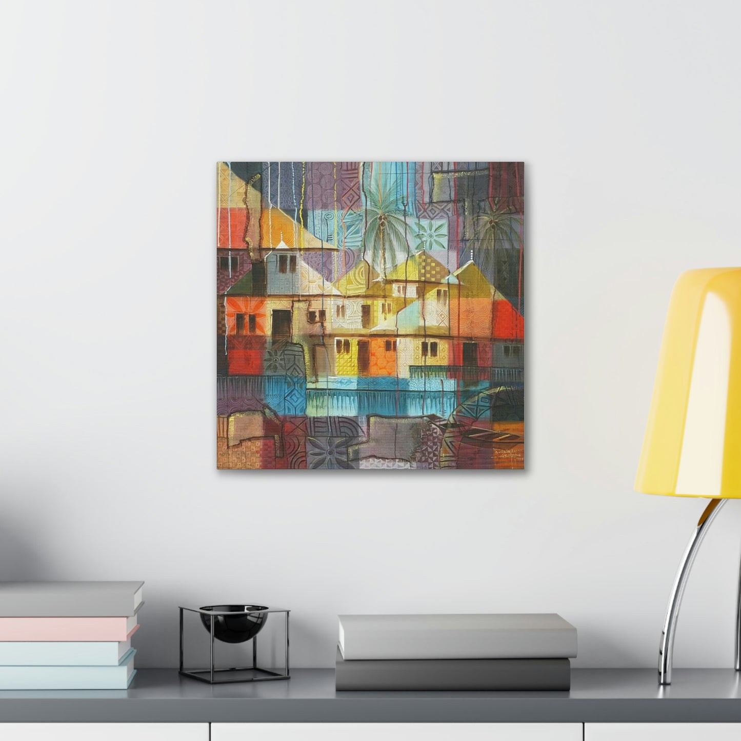 Colourful Village Setting Limited Edition Print